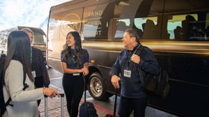 Guests boarding GSR Airport Shuttle
