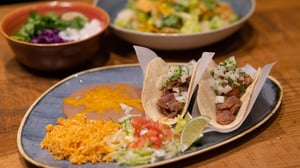 Carne Asada tacos at Uno Más Street Tacos + Spirits