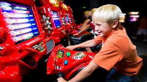 Photo of child having fun on arcade ride in Fun Quest. at GSR 