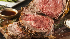 View of a savory and succulent beefsteak on a plate